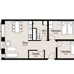 Lej 3-værelses lejlighed på 88 m² i Hedehusene